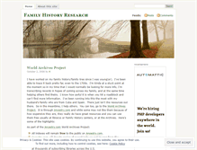 Tablet Screenshot of familyhistorysearch.wordpress.com