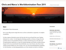 Tablet Screenshot of chrisandmarcosworlddominationtour2011.wordpress.com