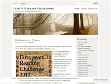 Tablet Screenshot of lizzysliterarychallenges.wordpress.com