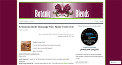 Desktop Screenshot of botanicblends.wordpress.com