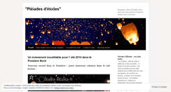 Desktop Screenshot of pleiadesdetoiles.wordpress.com