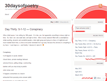 Tablet Screenshot of 30daysofpoetry.wordpress.com