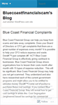 Mobile Screenshot of bluecoastfinancialscam.wordpress.com