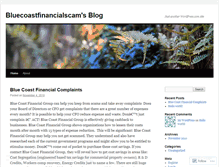 Tablet Screenshot of bluecoastfinancialscam.wordpress.com