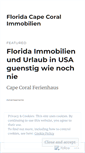 Mobile Screenshot of floridacapecoralinfo.wordpress.com