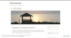 Desktop Screenshot of hermeneuts.wordpress.com