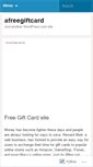 Mobile Screenshot of afreegiftcard.wordpress.com