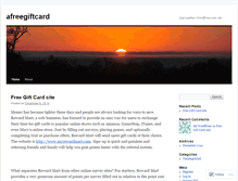 Tablet Screenshot of afreegiftcard.wordpress.com