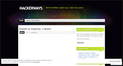 Desktop Screenshot of hackerways.wordpress.com