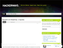 Tablet Screenshot of hackerways.wordpress.com