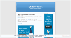 Desktop Screenshot of emoticonslist.wordpress.com