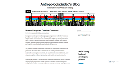 Desktop Screenshot of antropologiaciudad.wordpress.com