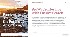 Desktop Screenshot of passivesearch.wordpress.com