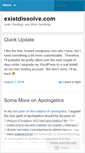 Mobile Screenshot of existdissolve.wordpress.com
