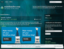 Tablet Screenshot of existdissolve.wordpress.com