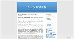 Desktop Screenshot of melayubolehinfo.wordpress.com