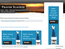 Tablet Screenshot of prayerslacker.wordpress.com