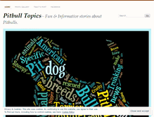 Tablet Screenshot of pitbulltopics.wordpress.com