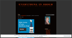 Desktop Screenshot of everythinginorder.wordpress.com