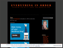 Tablet Screenshot of everythinginorder.wordpress.com