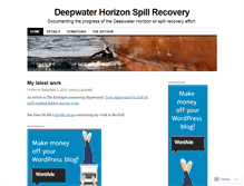 Tablet Screenshot of deepwaterspillrecovery.wordpress.com