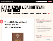 Tablet Screenshot of batmitzvahbarmitzvah.wordpress.com