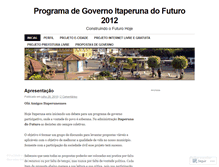 Tablet Screenshot of itaperunadofuturo.wordpress.com