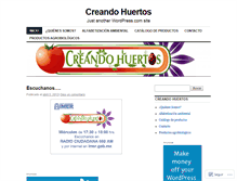 Tablet Screenshot of creandohuertos.wordpress.com