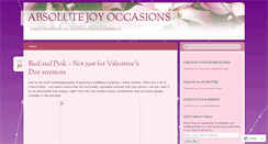 Desktop Screenshot of absolutejoyoccasions.wordpress.com