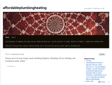 Tablet Screenshot of affordableplumbingheating.wordpress.com