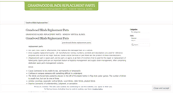 Desktop Screenshot of grandwoodblindsreplacementpartsyodu.wordpress.com