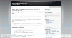 Desktop Screenshot of exploringxrm.wordpress.com