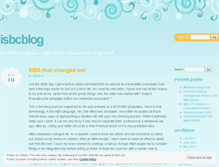 Tablet Screenshot of isbcblog.wordpress.com