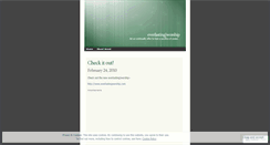 Desktop Screenshot of everlastingworship.wordpress.com