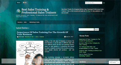 Desktop Screenshot of forsalestraining.wordpress.com