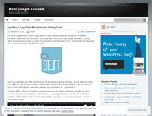 Tablet Screenshot of haveyougotasec.wordpress.com
