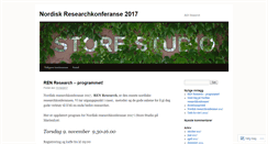 Desktop Screenshot of nordresearch.wordpress.com