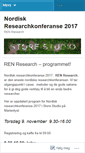 Mobile Screenshot of nordresearch.wordpress.com
