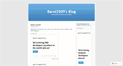 Desktop Screenshot of barol2509.wordpress.com