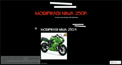 Desktop Screenshot of modifikasininja250r.wordpress.com