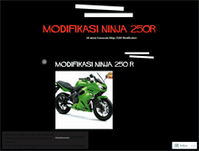 Tablet Screenshot of modifikasininja250r.wordpress.com