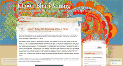 Desktop Screenshot of khoonbharimaang.wordpress.com