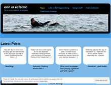 Tablet Screenshot of eriniseclectic.wordpress.com
