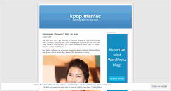 Desktop Screenshot of kpopmaniac.wordpress.com