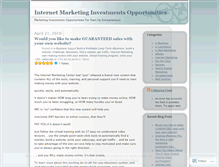 Tablet Screenshot of jghmarketinginvestments.wordpress.com