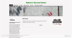 Desktop Screenshot of naturessecondgreen.wordpress.com