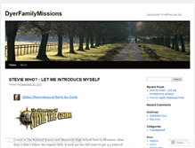 Tablet Screenshot of dyerfamilymissions.wordpress.com