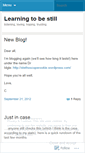 Mobile Screenshot of learningtobestill.wordpress.com
