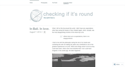 Desktop Screenshot of checkingifitsround.wordpress.com