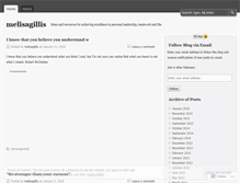 Tablet Screenshot of melisagillis.wordpress.com